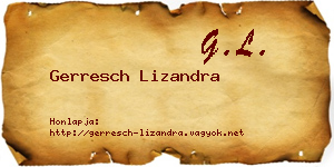 Gerresch Lizandra névjegykártya